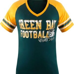 Green Bay Football Women's Short Sleeve Tee - Green & Gold